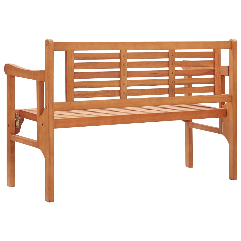 vidaXL Gartenbank Klappbar 120 cm Massivholz Eukalyptus