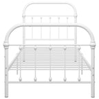 vidaXL Bettgestell Weiß Metall 90×200 cm
