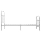 vidaXL Bettgestell Weiß Metall 90×200 cm