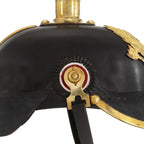 vidaXL Preußische Pickelhaube Antik Replik für LARP Schwarz Stahl