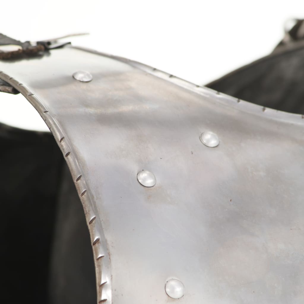 vidaXL Mittelalterliche Ritter-Brustpanzer Kürass LARP Replik Silbern Stahl