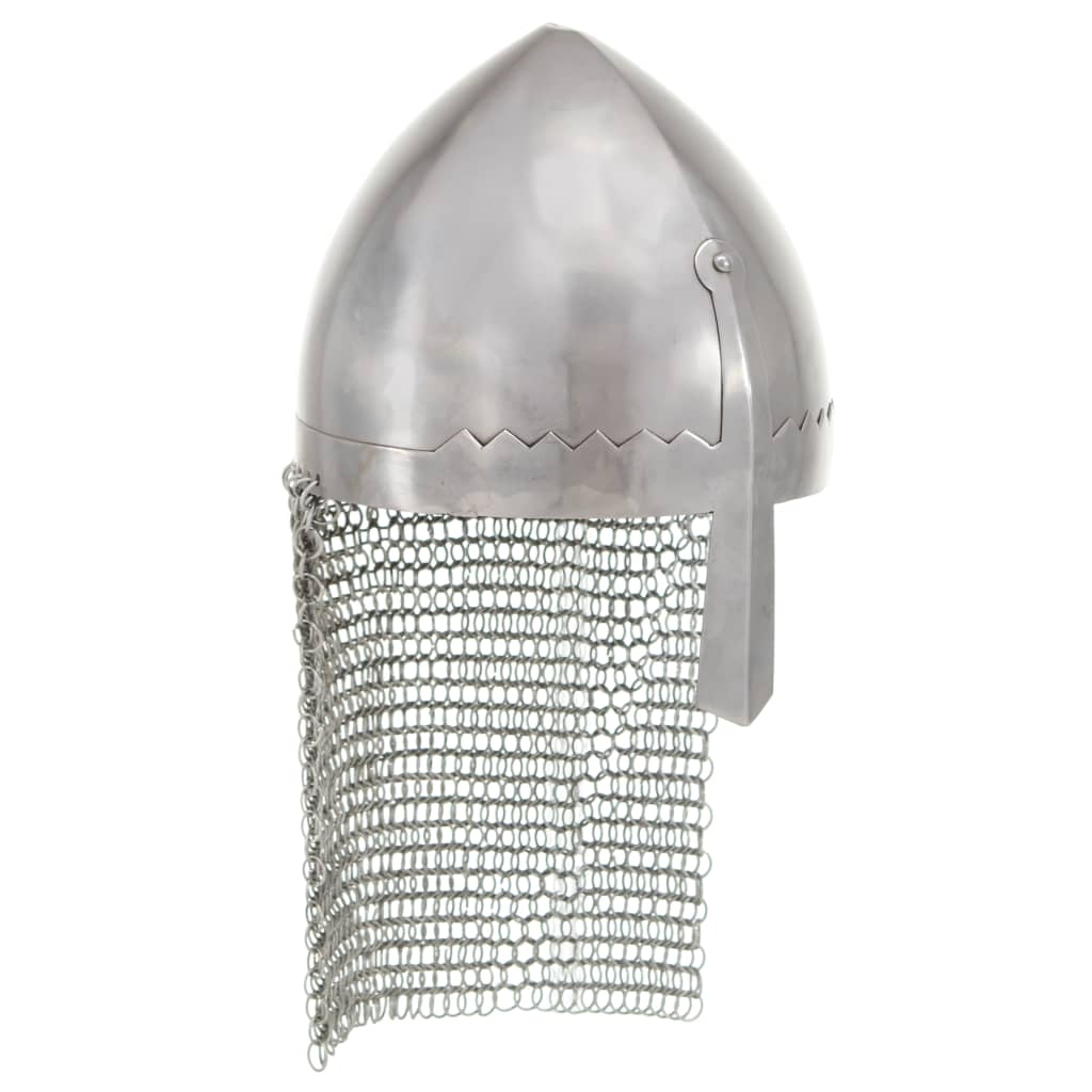 vidaXL Ritterhelm Antik Replik LARP Silbern Stahl