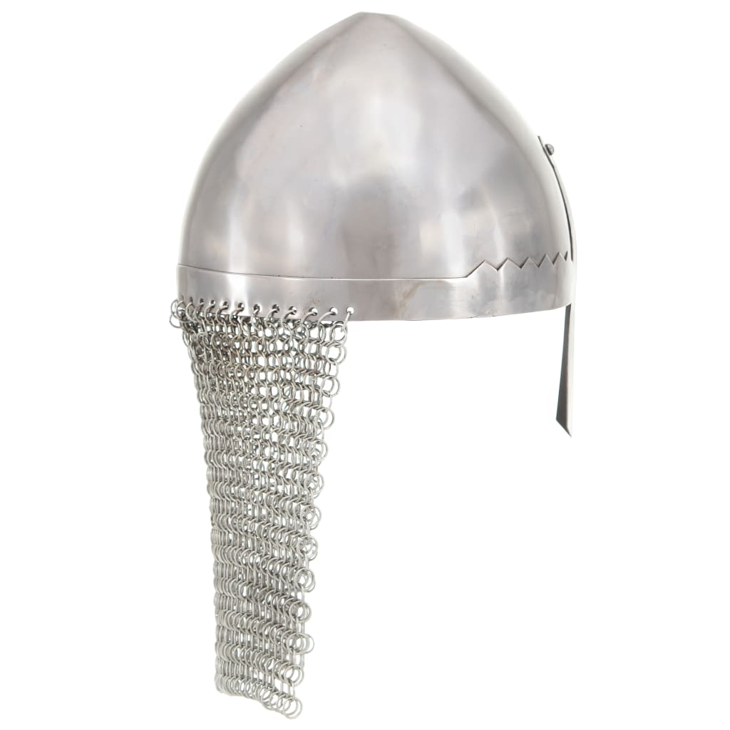 vidaXL Ritterhelm Antik Replik LARP Silbern Stahl