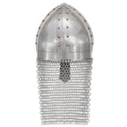vidaXL Kreuzritter-Helm Antik Replik LARP Silbern Stahl