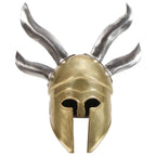 vidaXL Griechischer Krieger-Helm Antik Replik für LARP Messing Stahl