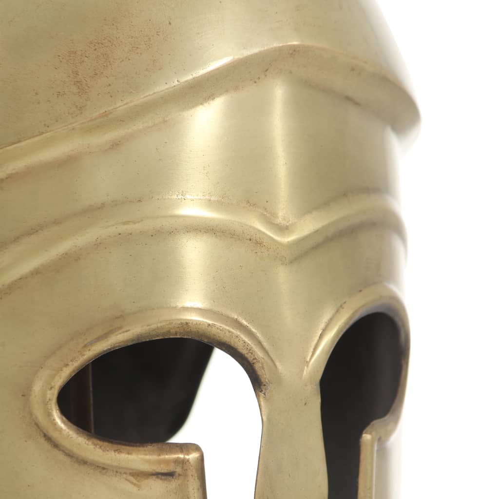vidaXL Griechischer Krieger-Helm Antik Replik für LARP Messing Stahl