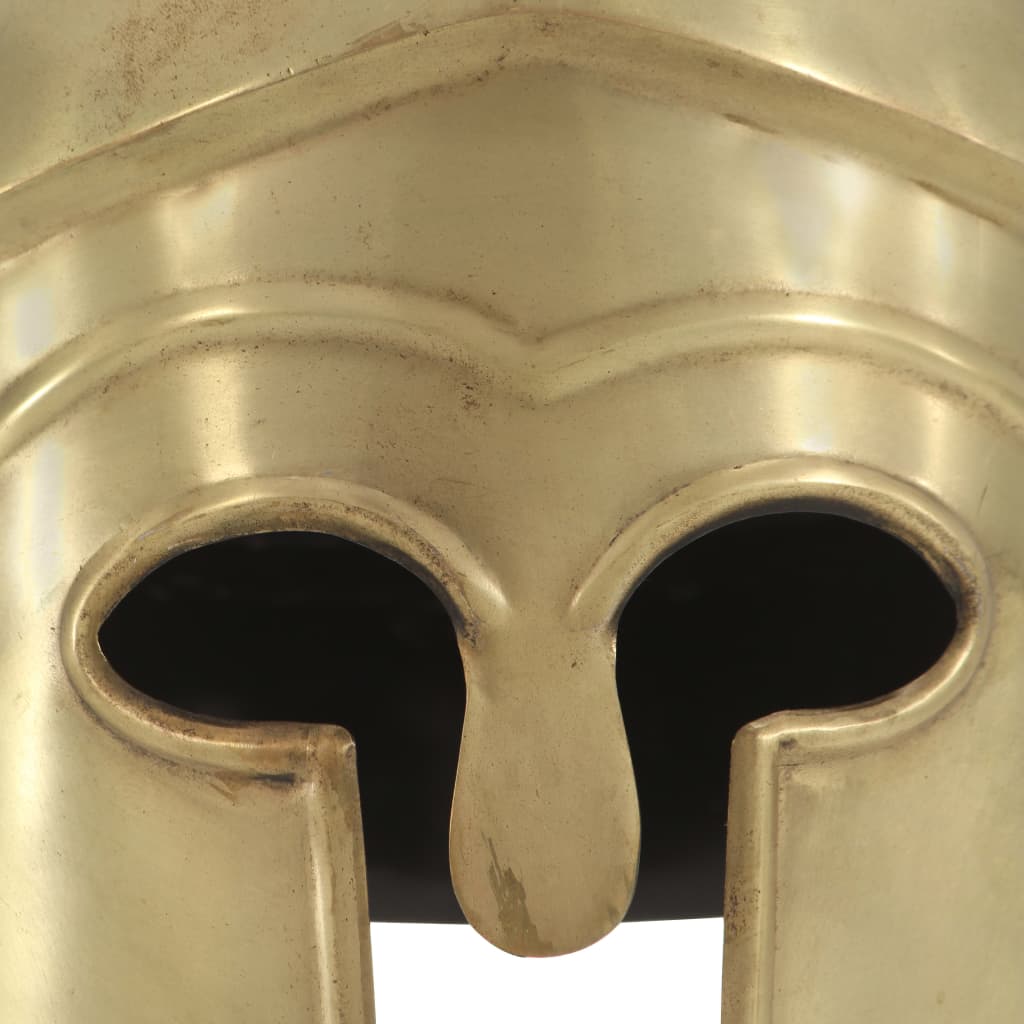 vidaXL Griechischer Krieger-Helm Antik Replik für LARP Messing Stahl