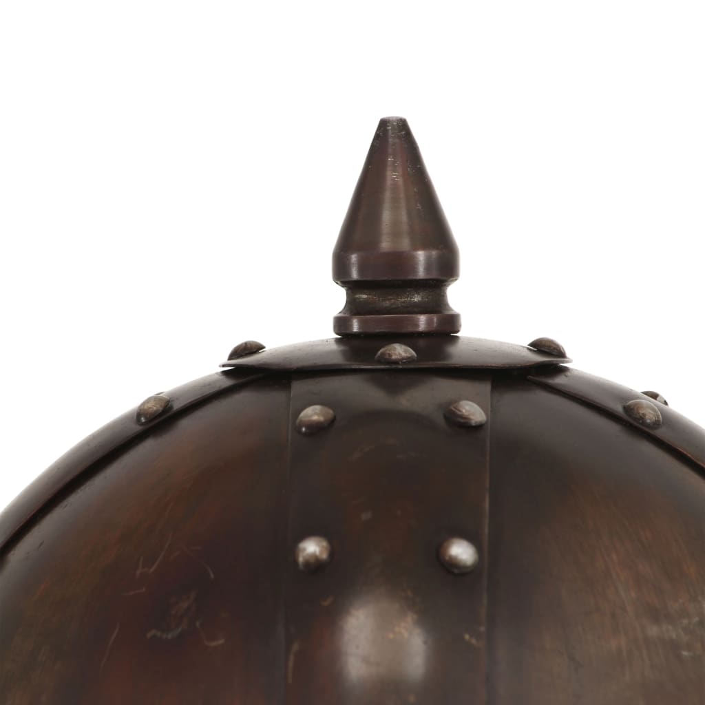 vidaXL Wikinger-Krieger-Helm Antik Replik für LARP Kupfern Stahl