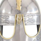 vidaXL Beowulf Helm Antik Replik für LARP Silbern Stahl