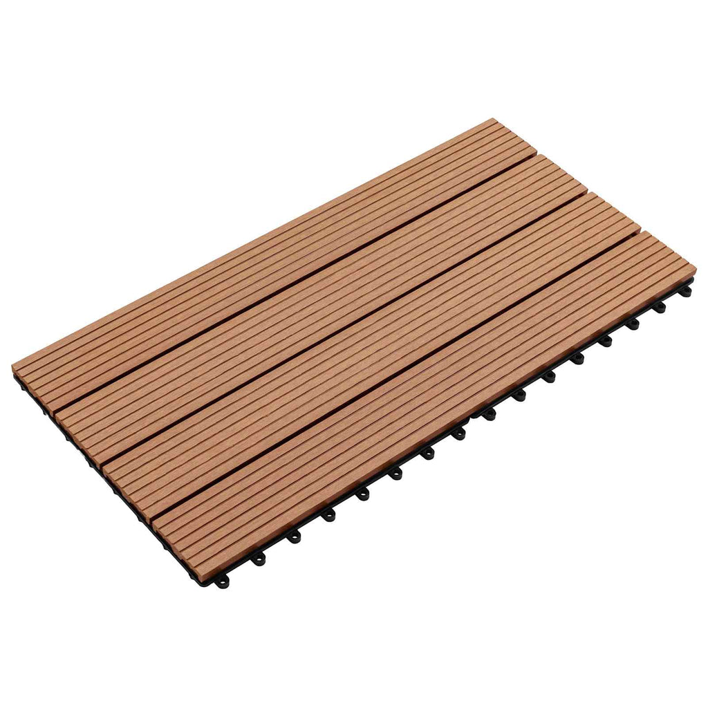 vidaXL Terrassenfliese 6 pcs Braun 60 x 30 cm WPC