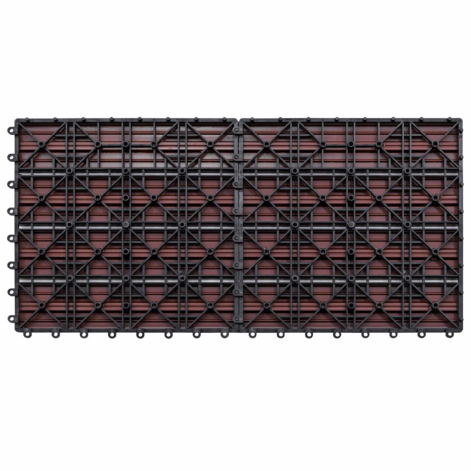 vidaXL Terrassenfliese 6 pcs Braun 60 x 30 cm WPC