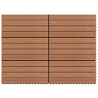 vidaXL Terrassenfliese 6 pcs Braun 60 x 30 cm WPC
