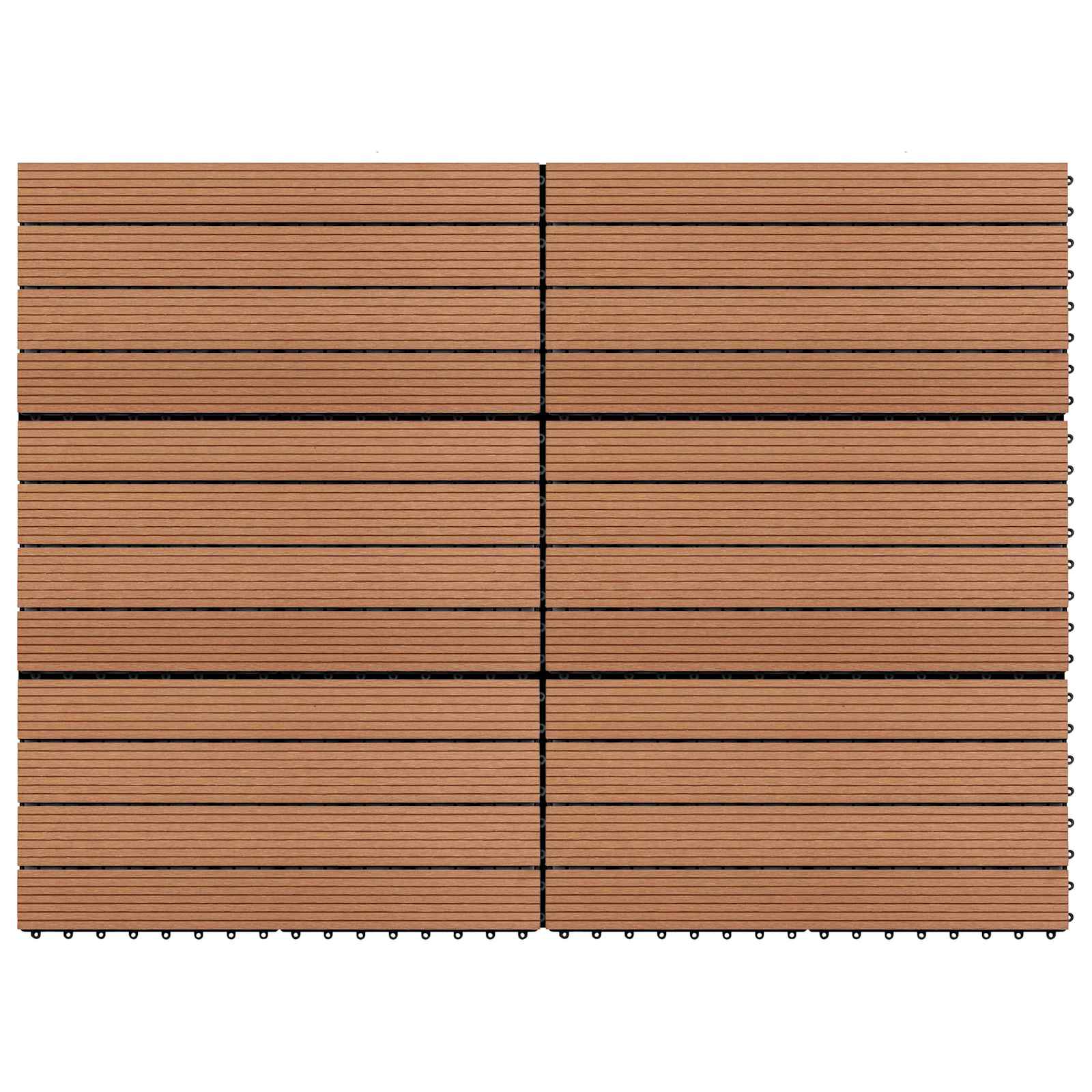 vidaXL Terrassenfliese 6 pcs Braun 60 x 30 cm WPC