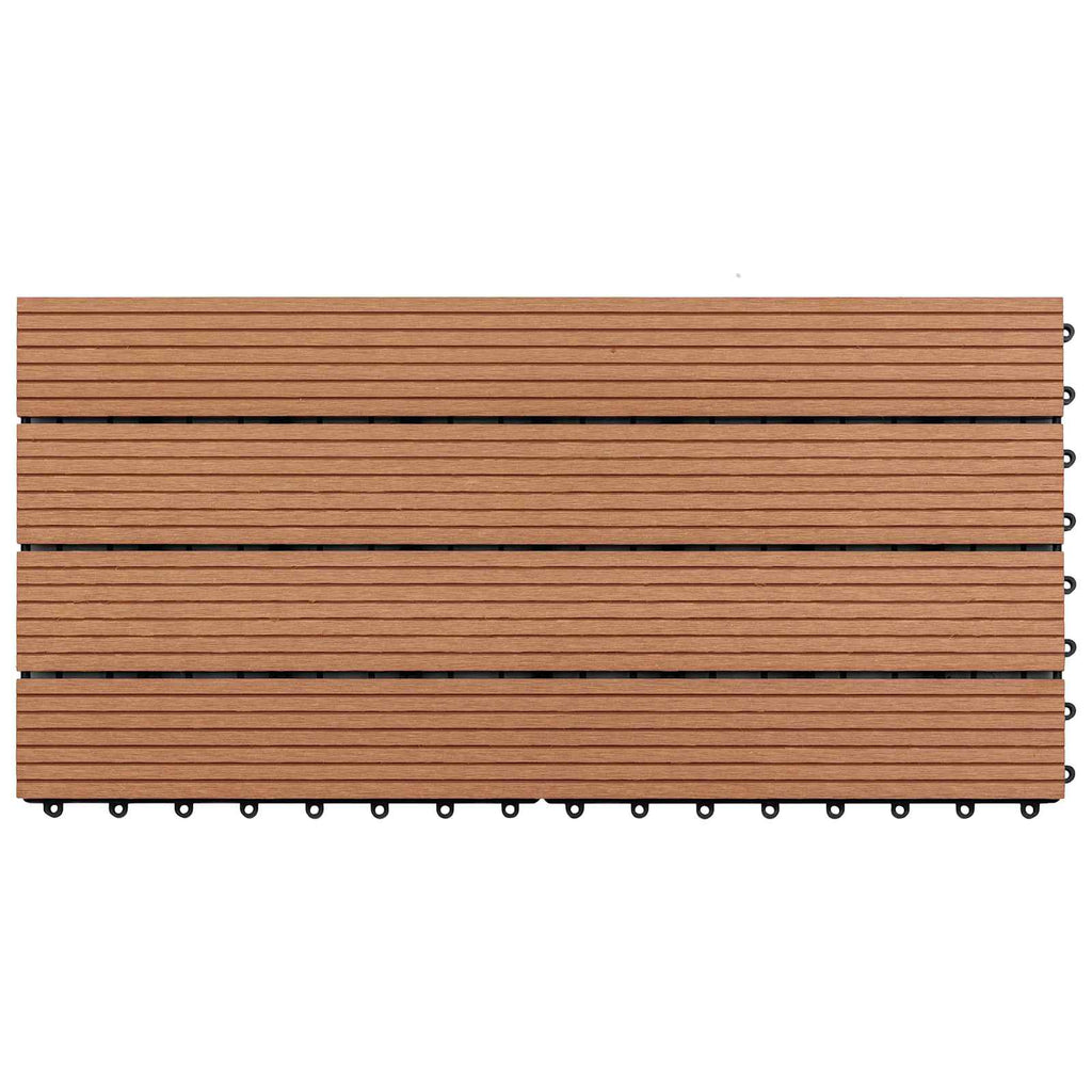 vidaXL Terrassenfliese 6 pcs Braun 60 x 30 cm WPC
