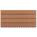 vidaXL Terrassenfliese 6 pcs Braun 60 x 30 cm WPC