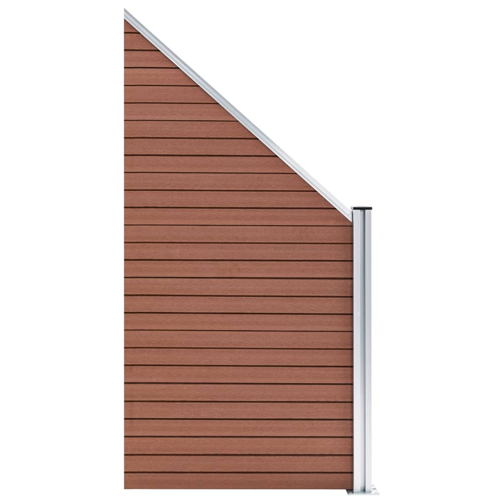 vidaXL Zaunelement WPC 95x(105-180) cm Braun