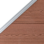vidaXL Zaunelement WPC 95x(105-180) cm Braun