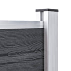 vidaXL Zaunpfosten 2 Stk. Aluminium 185 cm
