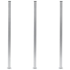 vidaXL Zaunpfosten 3 Stk. Aluminium 185 cm