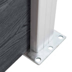 vidaXL Zaunpfosten 3 Stk. Aluminium 185 cm