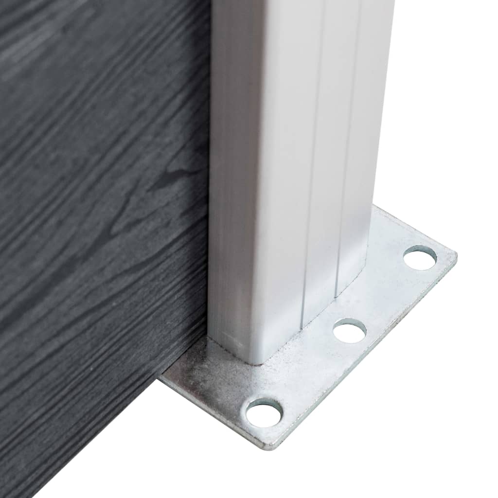 vidaXL Zaunpfosten 3 Stk. Aluminium 185 cm
