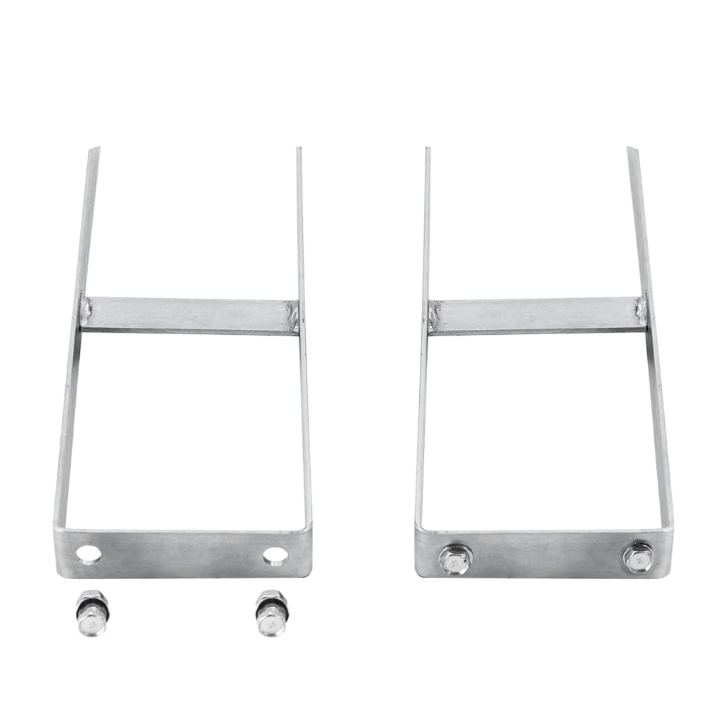vidaXL Pfostenträger 2 Stk. für WPC Zaun Stahl 40 cm