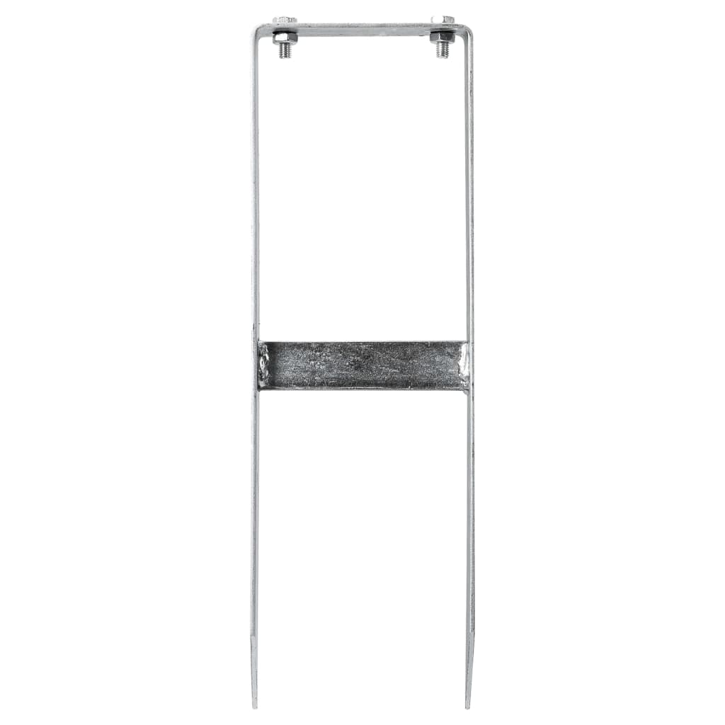 vidaXL Pfostenträger 2 Stk. für WPC Zaun Stahl 40 cm