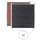 vidaXL Pfostenträger 2 Stk. für WPC Zaun Stahl 40 cm