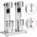 vidaXL Milchshake-Mixer mit zwei Bechern Edelstahl 2 L