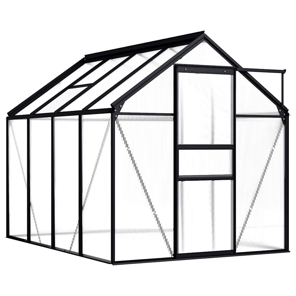 vidaXL Gewächshaus Anthrazit Aluminium 4,75 m²