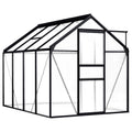 vidaXL Gewächshaus Anthrazit Aluminium 4,75 m²