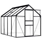 vidaXL Gewächshaus Anthrazit Aluminium 4,75 m²