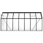 vidaXL Gewächshaus mit Fundament Anthrazit Aluminium 8,17 m²