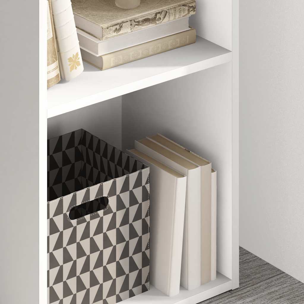 vidaXL Bücherregal 2 Fächer Weiß 40x30x76,5 cm Holzwerkstoff