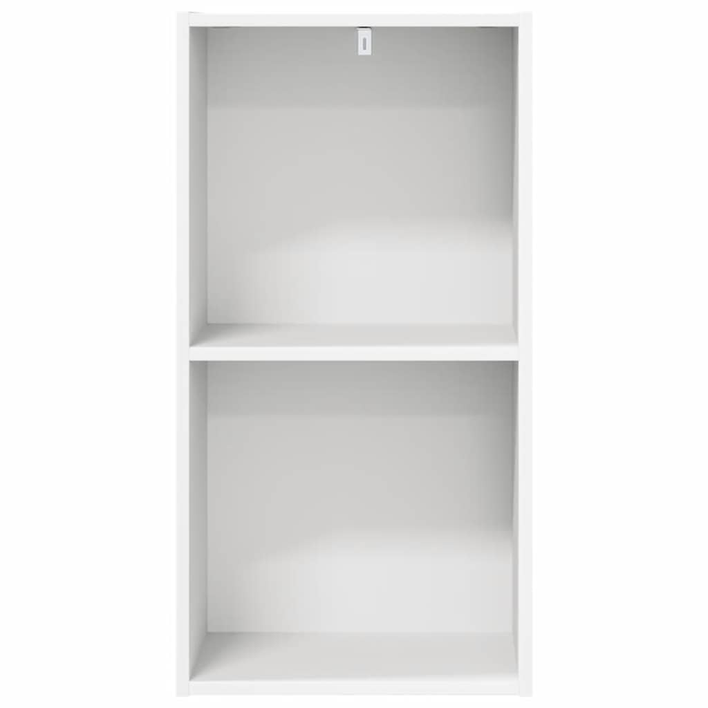 vidaXL Bücherregal 2 Fächer Weiß 40x30x76,5 cm Holzwerkstoff