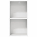 vidaXL Bücherregal 2 Fächer Weiß 40x30x76,5 cm Holzwerkstoff