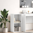 vidaXL Bücherregal 2 Fächer Weiß 40x30x76,5 cm Holzwerkstoff