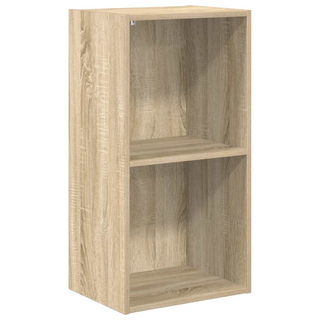 vidaXL Bücherregal 2 Fächer Sonoma-Eiche 40x30x76,5 cm Holzwerkstoff