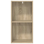 vidaXL Bücherregal 2 Fächer Sonoma-Eiche 40x30x76,5 cm Holzwerkstoff