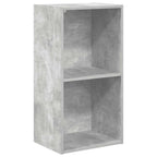 vidaXL Bücherregal 2 Fächer Betongrau 40x30x76,5 cm Holzwerkstoff