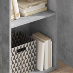 vidaXL Bücherregal 2 Fächer Betongrau 40x30x76,5 cm Holzwerkstoff