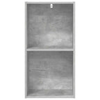 vidaXL Bücherregal 2 Fächer Betongrau 40x30x76,5 cm Holzwerkstoff