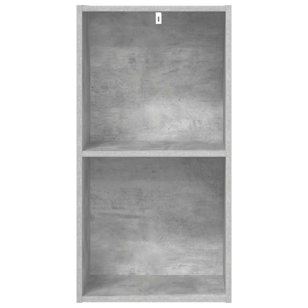 vidaXL Bücherregal 2 Fächer Betongrau 40x30x76,5 cm Holzwerkstoff
