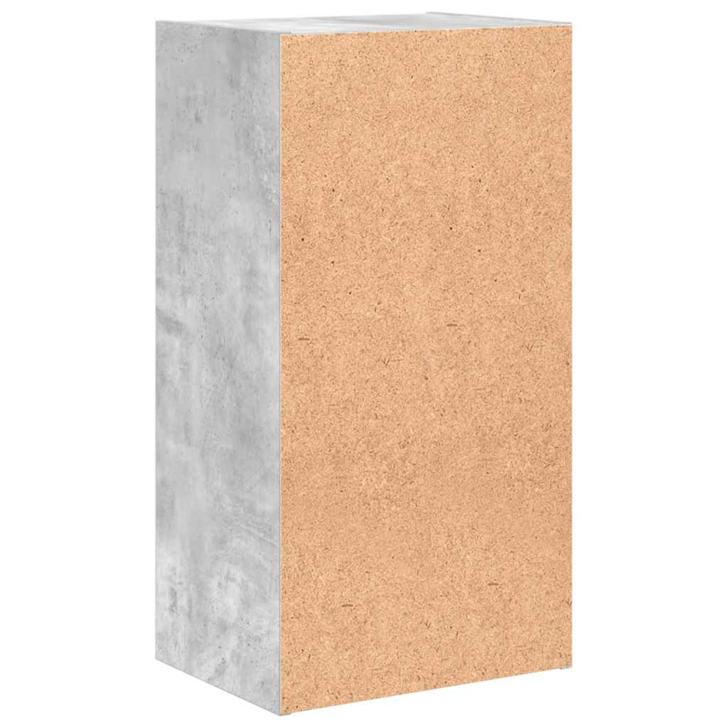 vidaXL Bücherregal 2 Fächer Betongrau 40x30x76,5 cm Holzwerkstoff