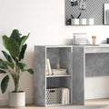 vidaXL Bücherregal 2 Fächer Betongrau 40x30x76,5 cm Holzwerkstoff