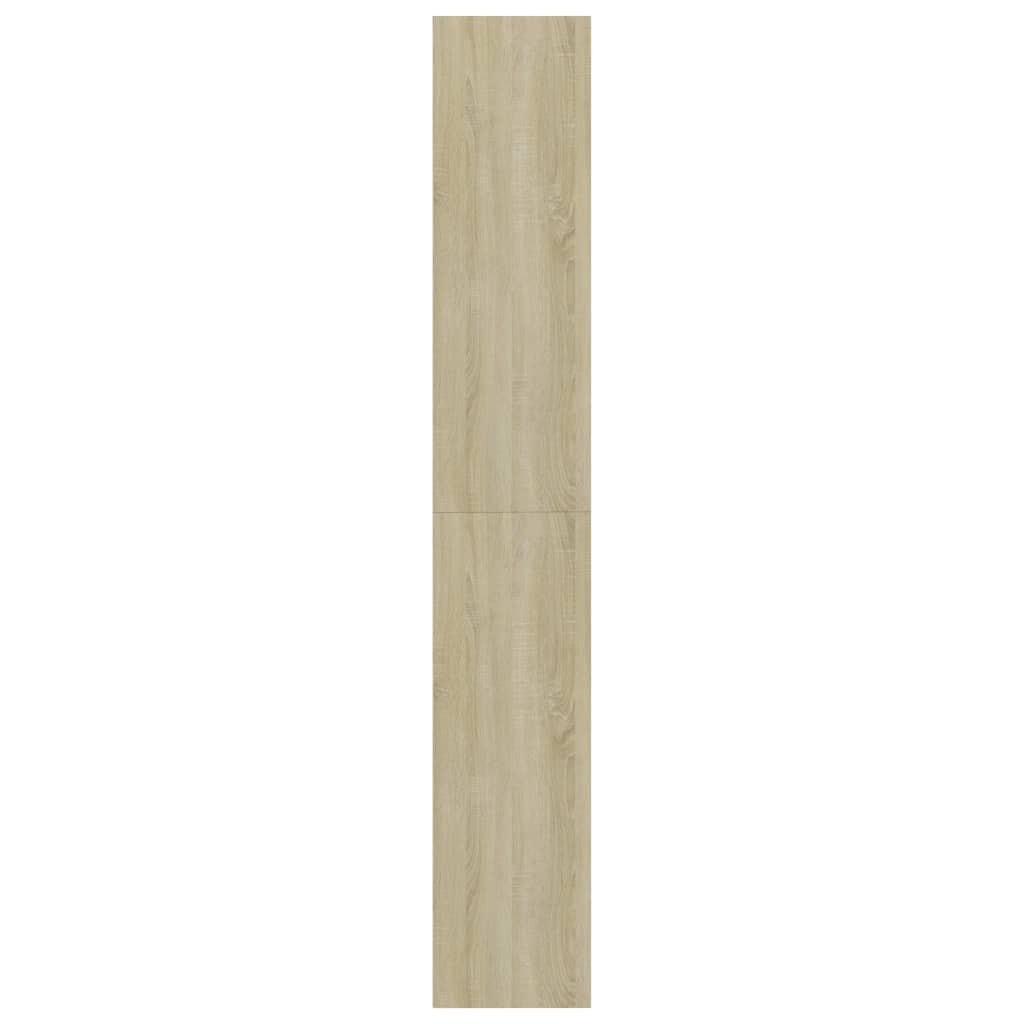 vidaXL Bücherregal 5 Fächer Sonoma-Eiche 80x30x189 cm Holzwerkstoff