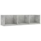 vidaXL CD-Wandregal Betongrau 75x18x18 cm Holzwerkstoff