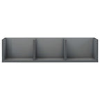 vidaXL CD-Wandregal Hochglanz-Grau 75x18x18 cm Holzwerkstoff