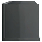 vidaXL CD-Wandregal Hochglanz-Grau 75x18x18 cm Holzwerkstoff