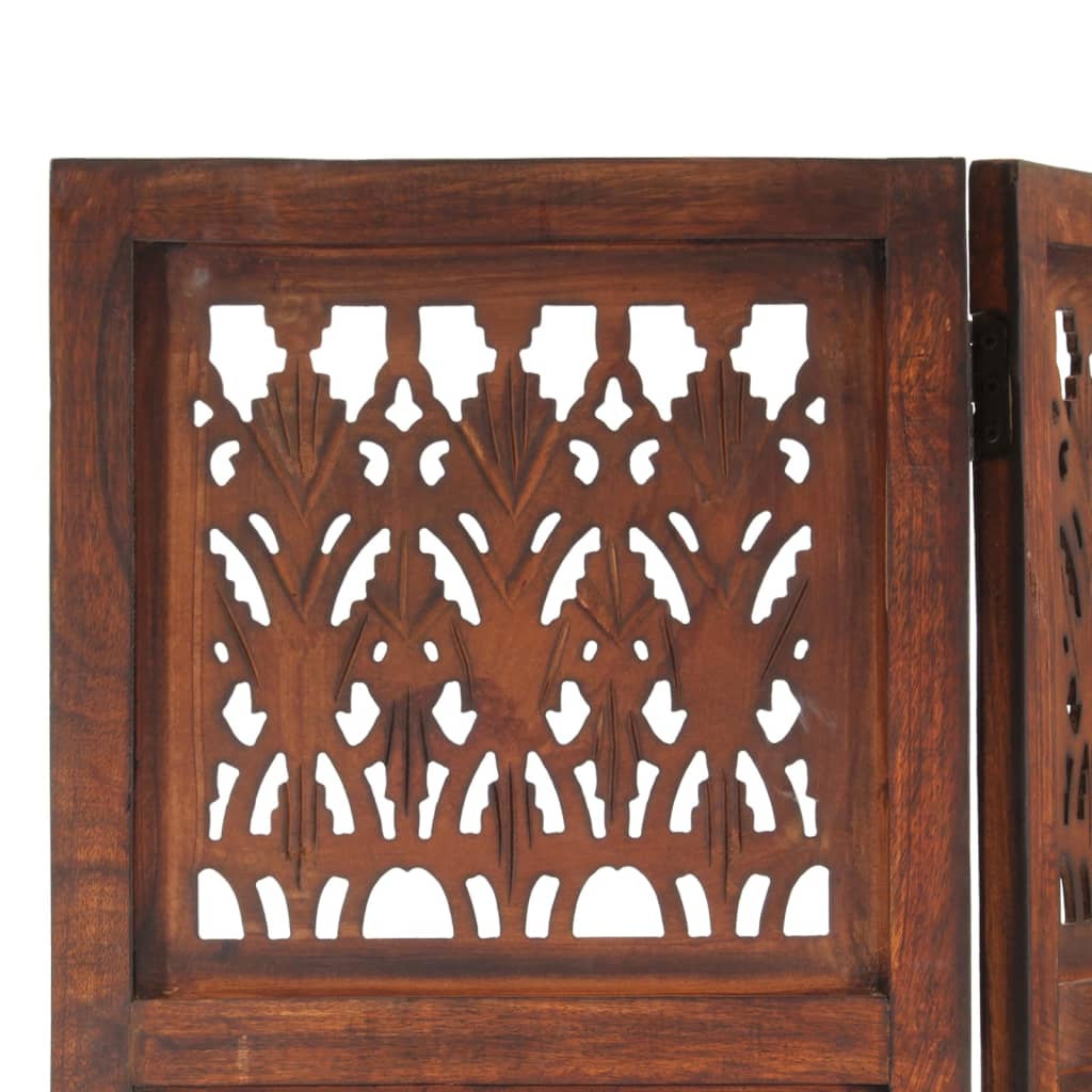 vidaXL 3-tlg. Raumteiler Handgeschnitzt 120×165 cm Mango Massivholz